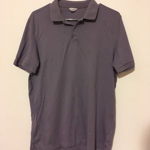 Calvin Klein Polo Shirt Purple Grey